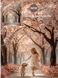 🌸✨ Dreamy Flower Tree Digital Background ✨🌸