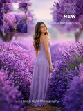💜 Dreamy Lavender Path Digital Background 💜